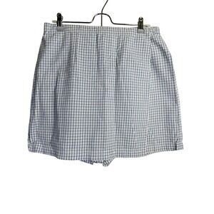 Vintage 90s Jones Wear Sport Blue Plaid Skort Skirt/Short Golf Preppy Size LARGE